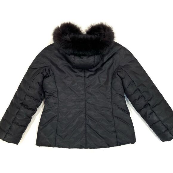 1 MADISON Fox Trim Feather Down Jacket - Picture 2 of 11